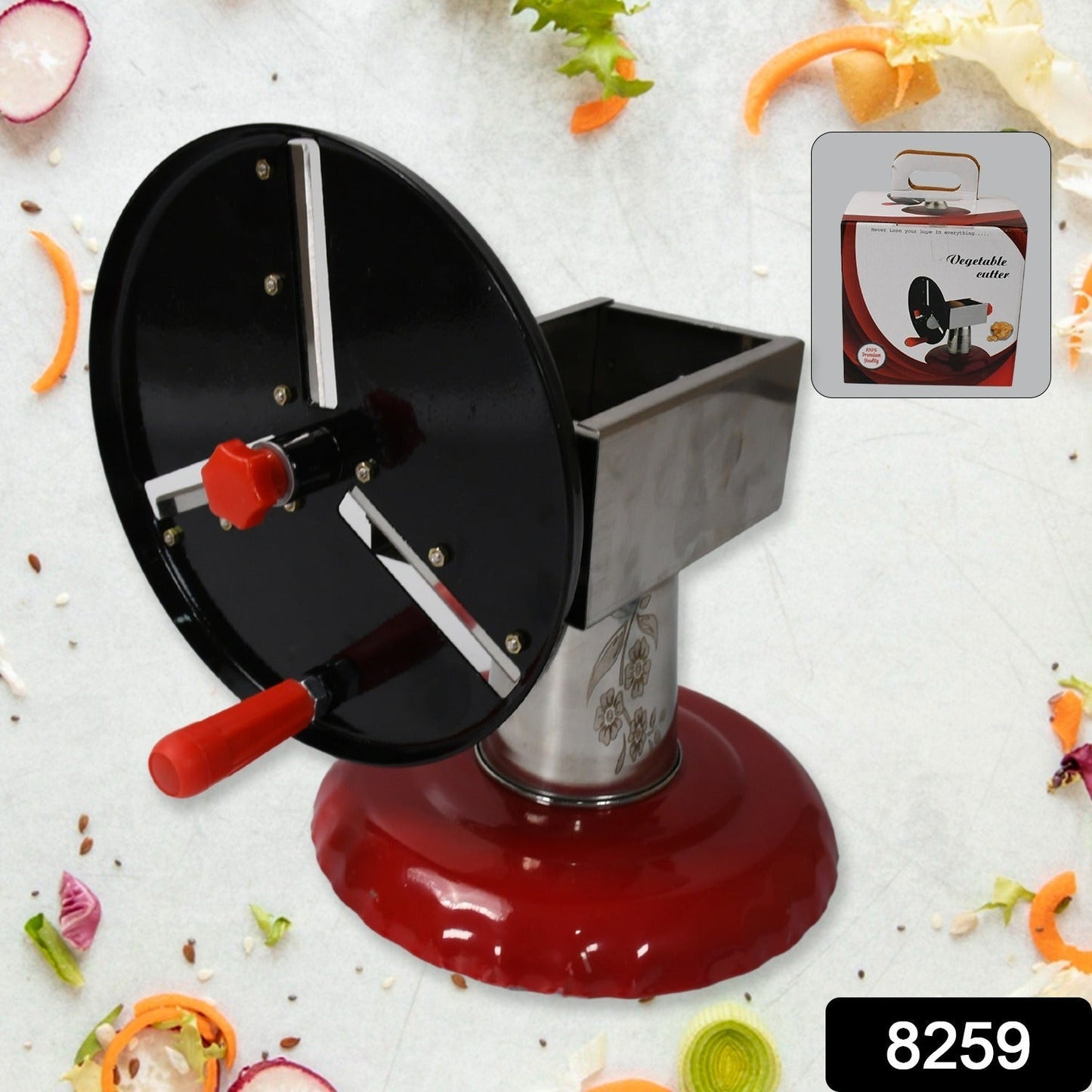 Stainless Steel Chips Maker and Vegetable Slicer for Kitchen Potato Slicer Graters and Chippers. Chips Maker is Suitable for Vegetable Cuttings. Chips Maker Consist Hard Coated Iron Wheel and Stand. - infinityexculsivestore.com