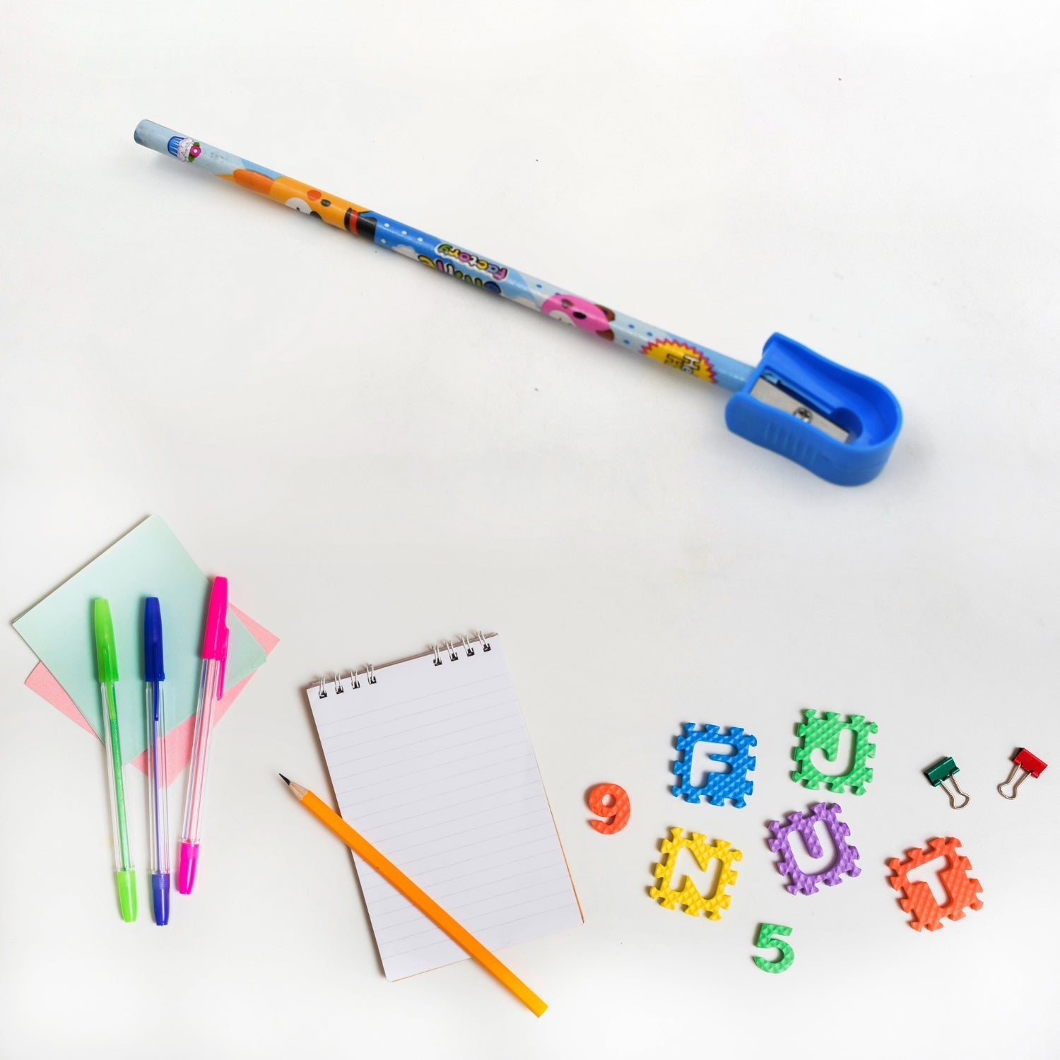 Stationery Kit for Kids - Stationery Set, Includes Wooden Pencil, Sharpener, Pencil and Eraser Set, Birthday Return Gift for Kids, Boys, Girls, 2 Pencil, 1 Scale, 1 Notebook,1 Sharpener, 1 Eraser & With Zip Bag (6 Pcs Set) - infinityexculsivestore.com