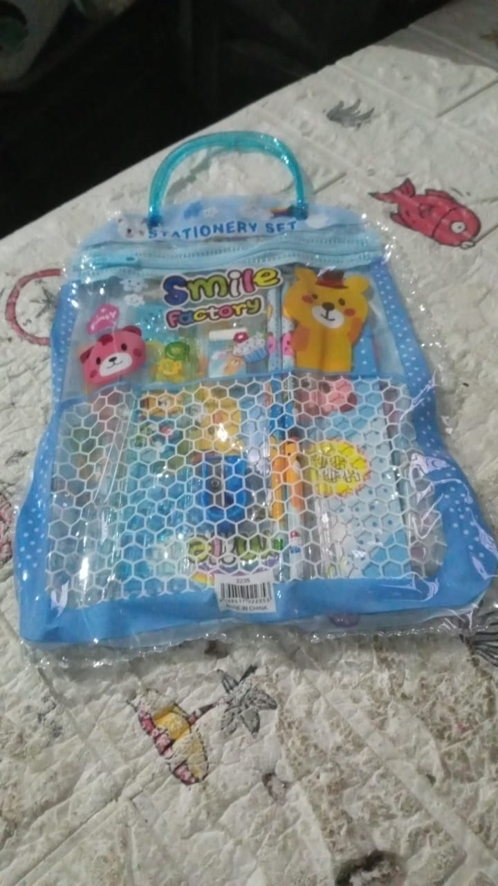 Stationery Kit for Kids - Stationery Set, Includes Wooden Pencil, Sharpener, Pencil and Eraser Set, Birthday Return Gift for Kids, Boys, Girls, 2 Pencil, 1 Scale, 1 Notebook,1 Sharpener, 1 Eraser & With Zip Bag (6 Pcs Set) - infinityexculsivestore.com