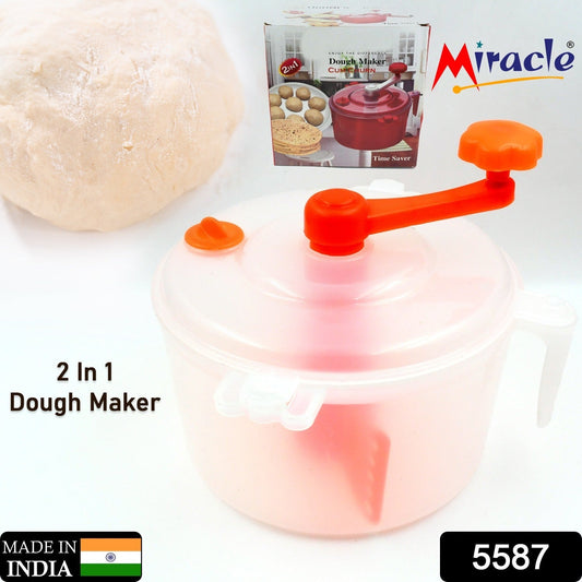 Miracle Atta Maker for Home 2 in 1 Ata Non - Electric Dough Flour Machine for Kitchen | Chakki Clear line Measuring Cups Set Bread Mixer May Vary Hand Tool Plastic Portable Dough Atta - infinityexculsivestore.com