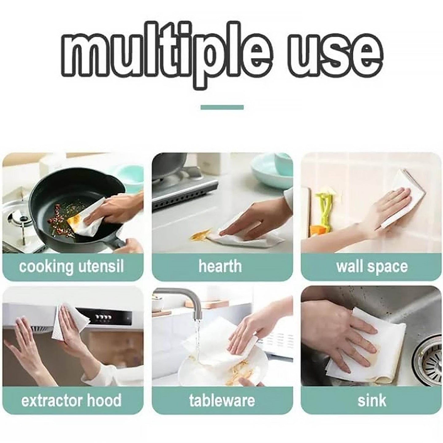 Kitchen Cleaning Wipes | Strong Decontamination Kitchen Wipes | Disposable Kitchen Wet Wipes Household Cloth Towel For Removing Grease Stains And Cleaning Glass (Pack of 80 Pcs) - infinityexculsivestore.com