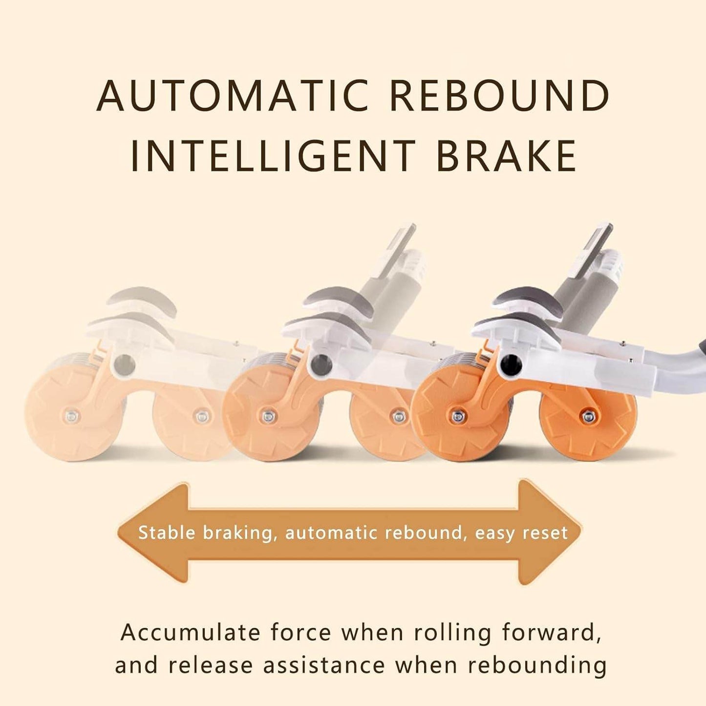 Automatic Rebound Abdominal Wheel, Ab Roller Wheel with Timer Elbow Support for Beginners, Exercise Double Wheel with Knee Mat Holder for Body Fitness Strength Training Home Gym - infinityexculsivestore.com