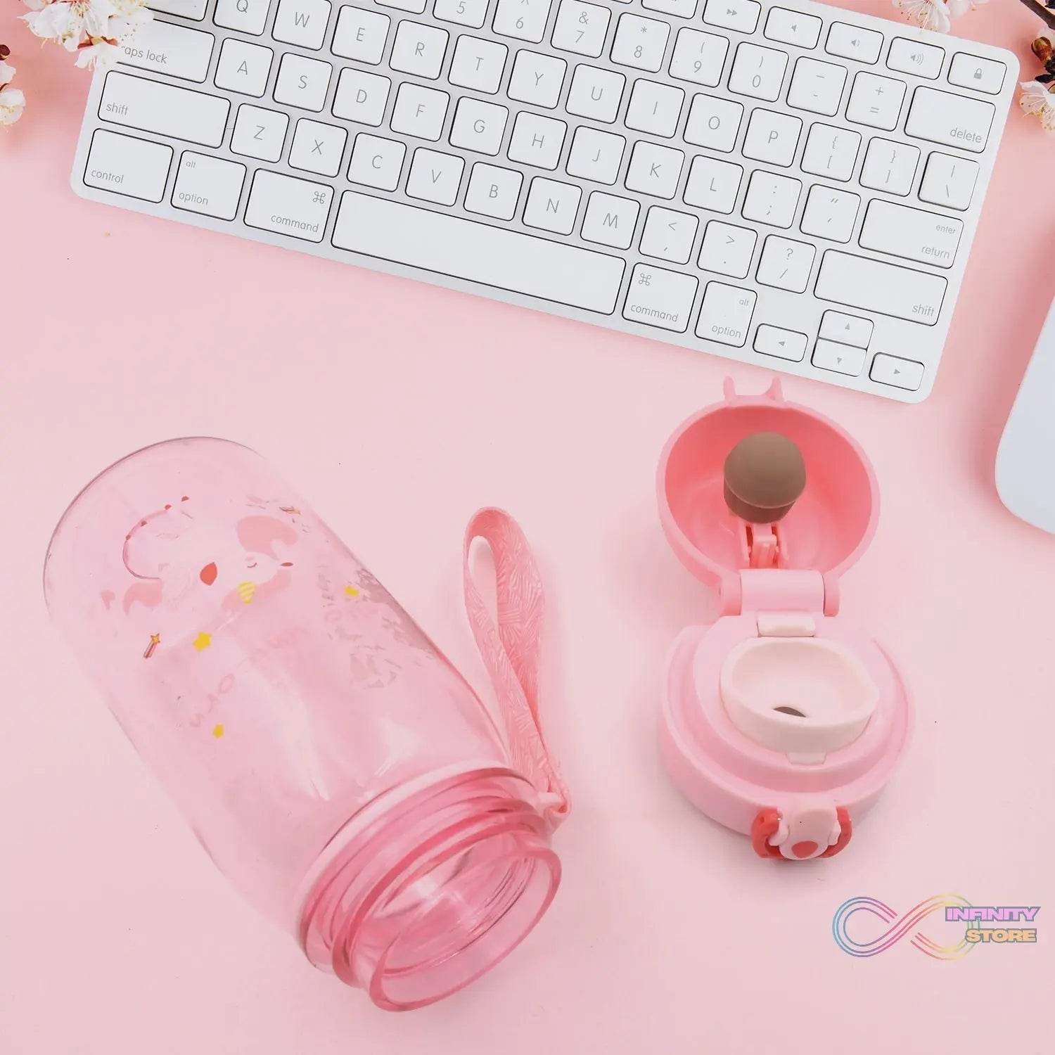 400ML Capacity Plastic Water Bottle Animal Printed | Office Bottle | Gym Bottle | Home | Kitchen | Leakproof and BPA Free Drinks Bottle | Water Drink Juice Bottle BPA Free Leak-Free Lightweight ( 400 ML ) - infinityexculsivestore.com