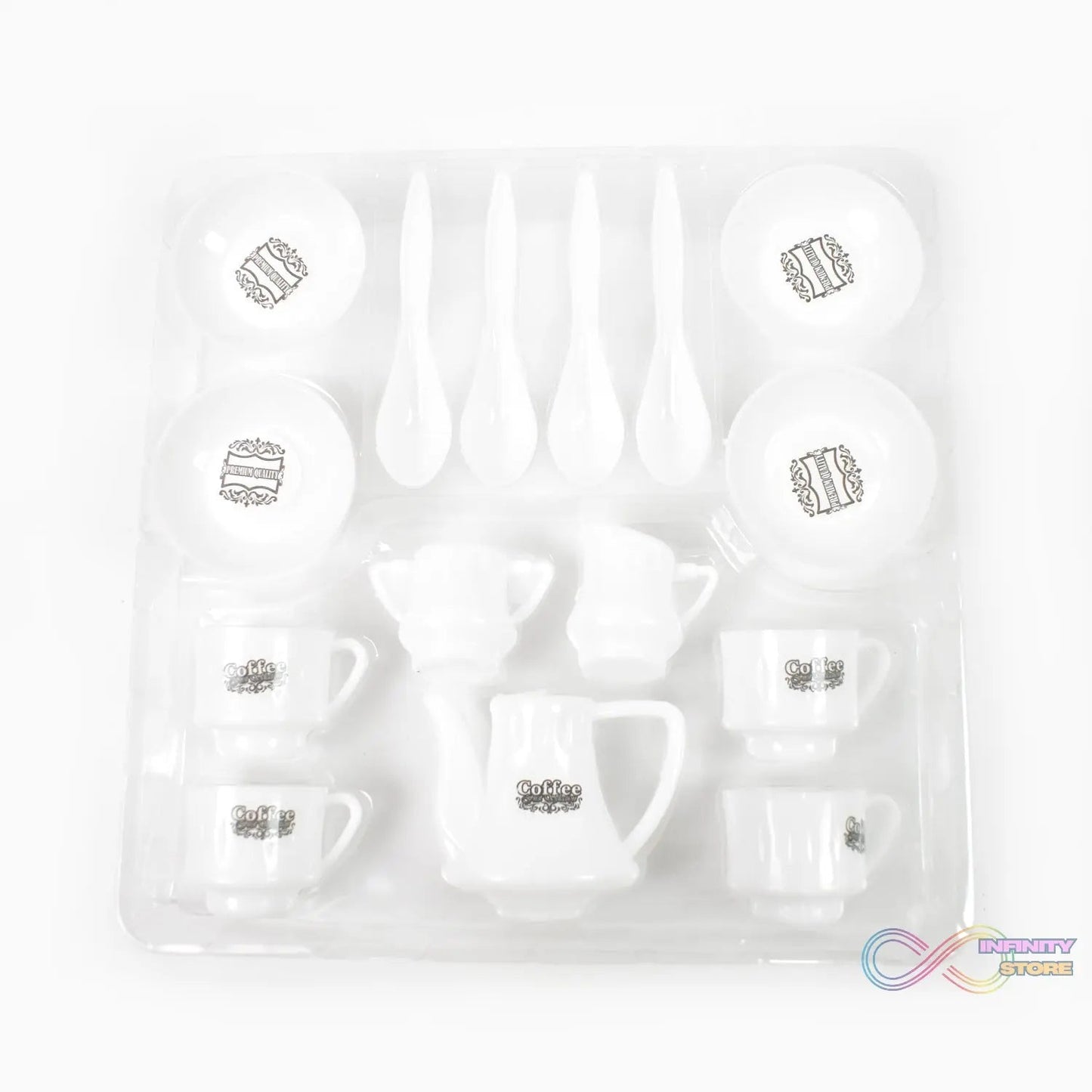 Tickles Tea toy Set | Coffee Kitchen Plastic Set Toy for Kids, Boys & Girls (14 Pcs / Mix Size & Design) - infinityexculsivestore.com