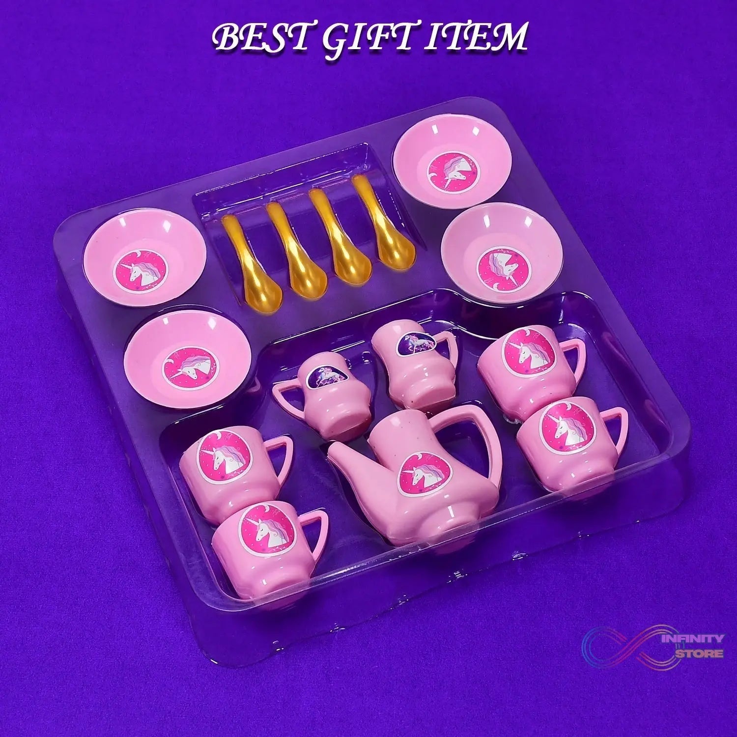 Tickles Tea toy Set | Coffee Kitchen Plastic Set Toy for Kids, Boys & Girls (15Pcs) - infinityexculsivestore.com