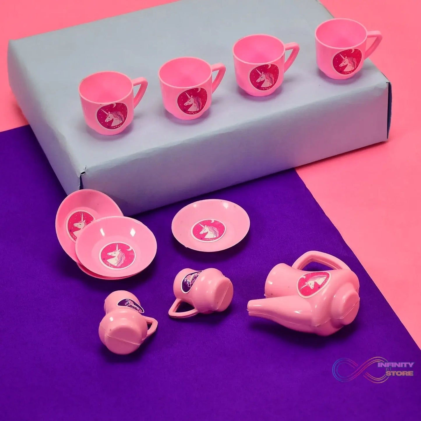 Tickles Tea toy Set | Coffee Kitchen Plastic Set Toy for Kids, Boys & Girls (15Pcs) - infinityexculsivestore.com