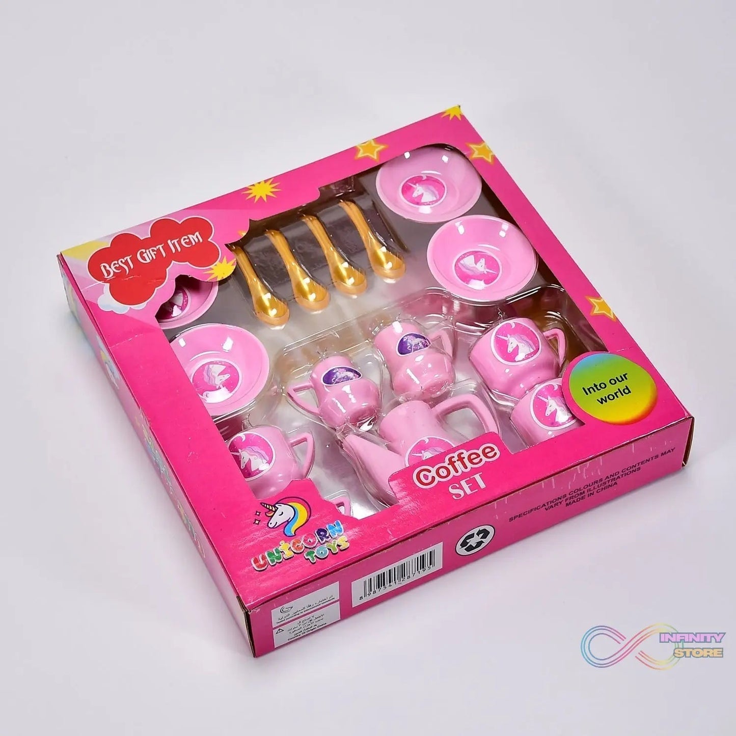 Tickles Tea toy Set | Coffee Kitchen Plastic Set Toy for Kids, Boys & Girls (15Pcs) - infinityexculsivestore.com