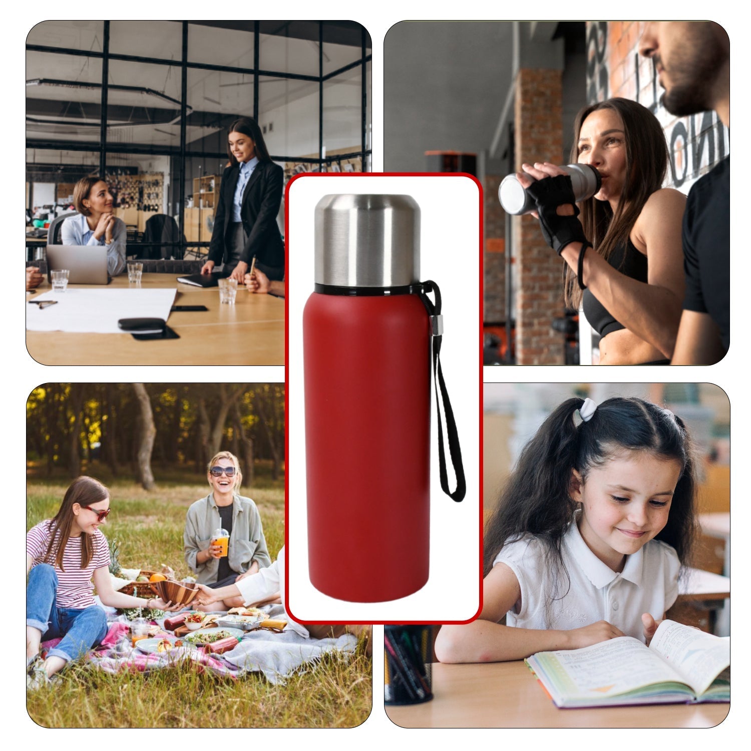 Stainless Steel Water Bottle, Fridge Water Bottle, Stainless Steel Water Bottle Leak Proof, Rust Proof, Cold & Hot Thermos steel Bottle| Leak Proof | Office Bottle | Gym | Home | Kitchen | Hiking | Trekking | Travel Bottle (Approx 600ML) - infinityexculsivestore.com