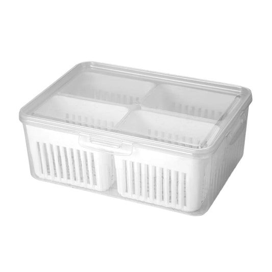 Fridge Storage Boxes Freezer Storage Containers, Container for Kitchen Storage Set, Storage in Kitchen, Vegetable Storage, Draining Crisper Refrigerator Food Box (1 Pc) - infinityexculsivestore.com