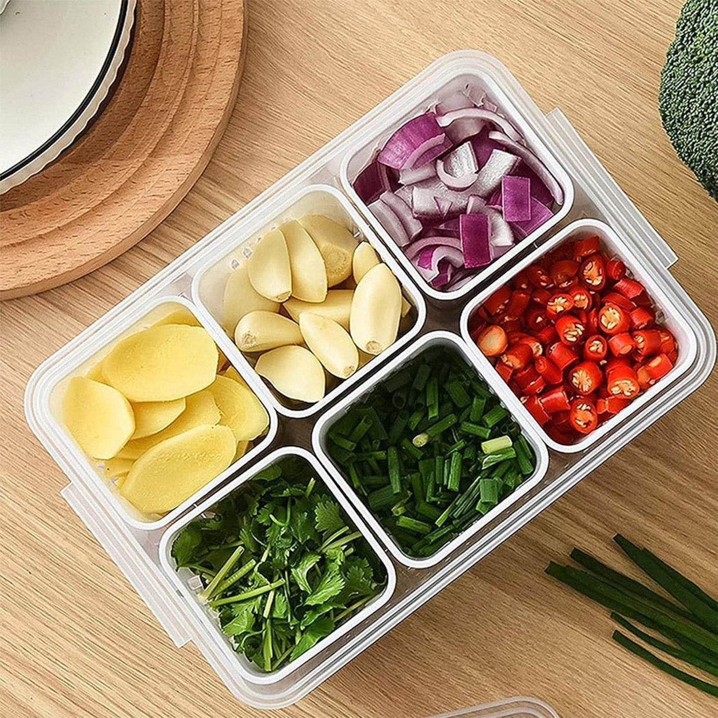 Fridge Storage Boxes Freezer Storage Containers, Container for Kitchen Storage Set, Storage in Kitchen, Vegetable Storage, Draining Crisper Refrigerator Food Box (1 Pc) - infinityexculsivestore.com