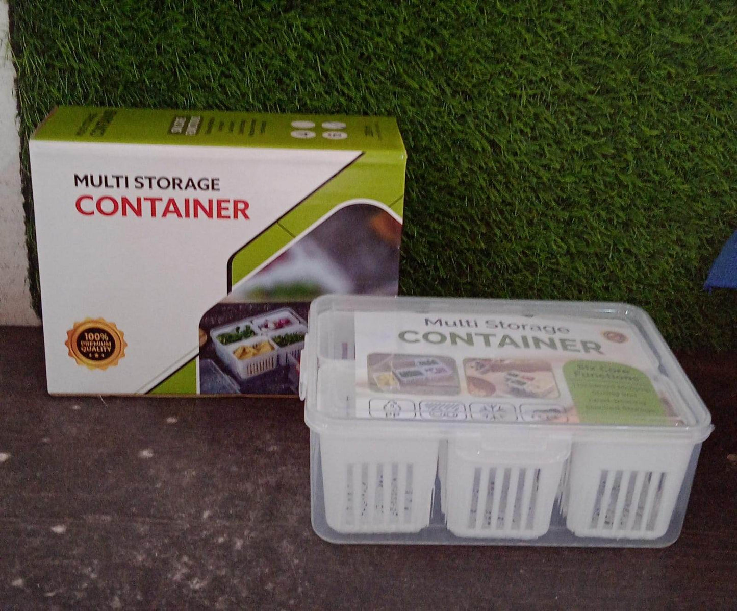 Fridge Storage Boxes Freezer Storage Containers, Container for Kitchen Storage Set, Storage in Kitchen, Vegetable Storage, Draining Crisper Refrigerator Food Box (1 Pc) - infinityexculsivestore.com