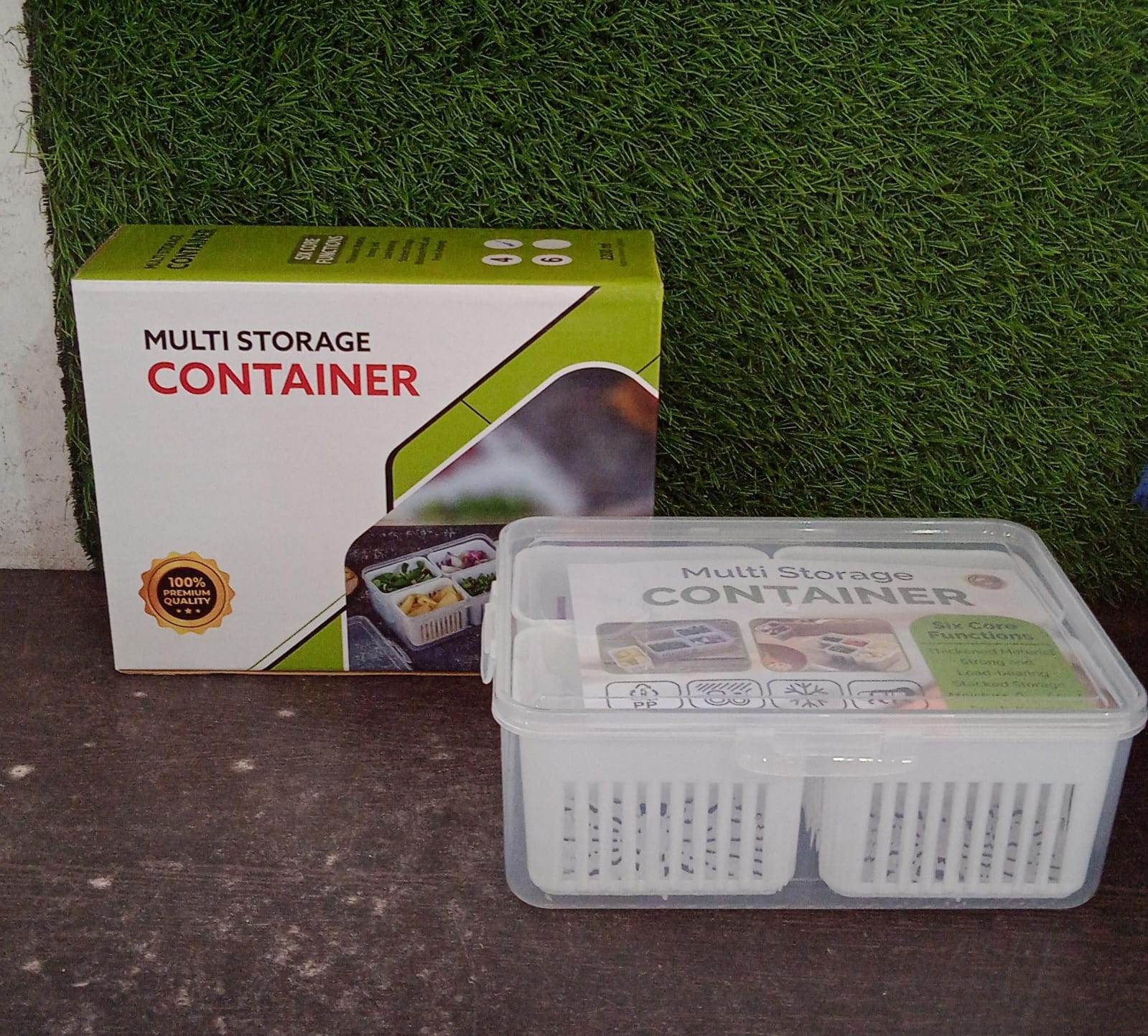 Fridge Storage Boxes Freezer Storage Containers, Container for Kitchen Storage Set, Storage in Kitchen, Vegetable Storage, Draining Crisper Refrigerator Food Box (1 Pc) - infinityexculsivestore.com