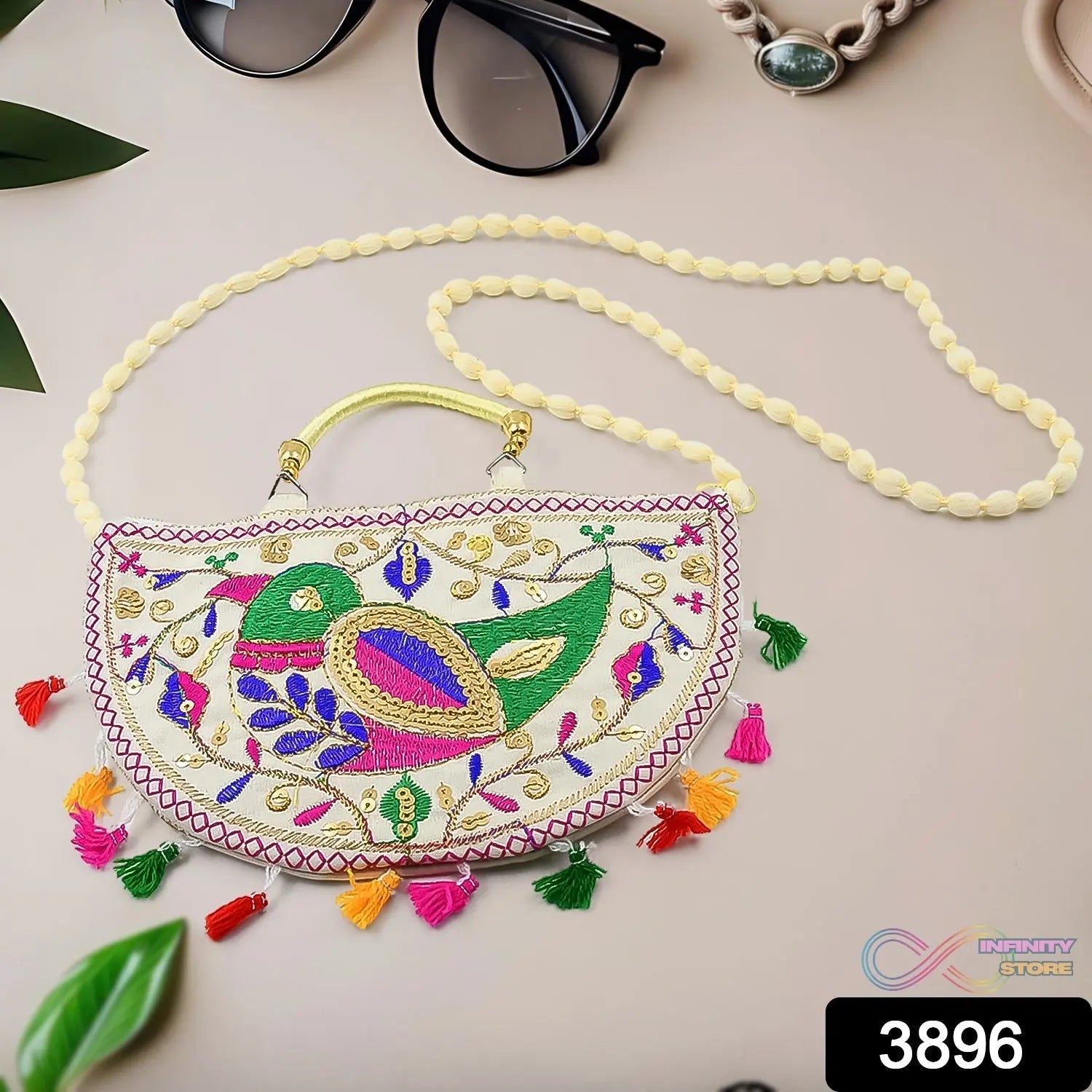 Traditional handbag, Rajasthani Jaipuri Cotton Bag (1 Pc) - infinityexculsivestore.com
