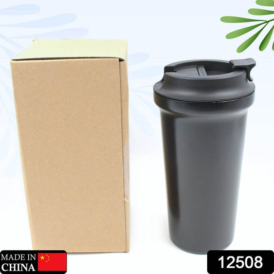 Inside Stainless Steel & Outside Plastic Vacuum Insulated Insulated Coffee Cups Double Walled Travel Mug, Car Coffee Mug with Leak Proof Lid Reusable Thermal Cup for Hot Cold Drinks Coffee, Tea (1 Pc) - infinityexculsivestore.com