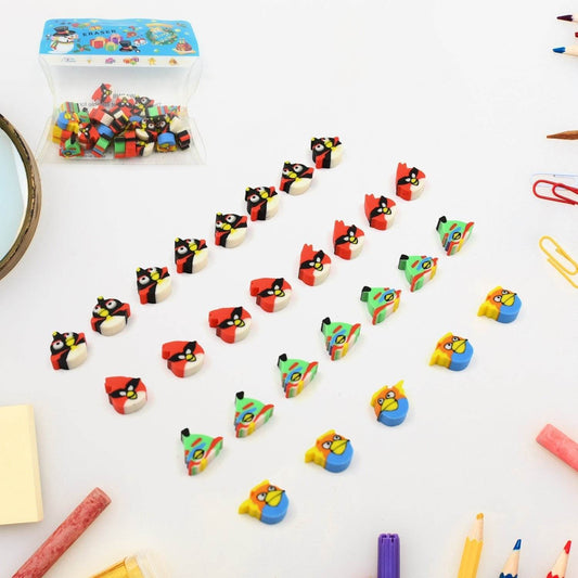 Fancy & Stylish Colorful Erasers, Mini Eraser Creative Cute Novelty Eraser for Children Different Designs Eraser Set for Return Gift, Birthday Party, School Prize (28 Pcs In 1 Packet) - infinityexculsivestore.com