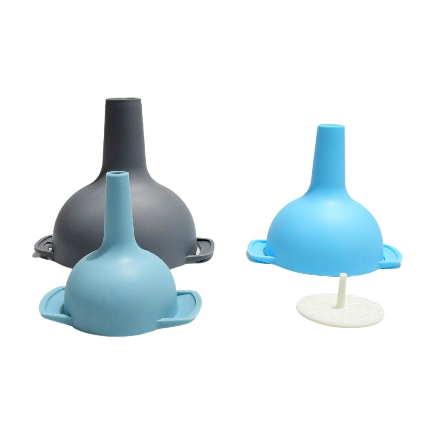 3 in 1 Kitchen Funnel Set of 3, Funnel for Filling Bottle, Small Canning Funnel with Handle, Food Grade Plastic Funnel with Detachable Strainer Filter for Liquid, Dry Ingredients, and Powder - infinityexculsivestore.com
