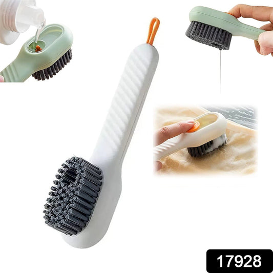 Multifunctional Scrubbing Brush with Liquid / Soap Dispenser, Cleaning Brush with Liquid / Soap Dispenser, Shoe Brush for Cleaning, Cloth Cleaning Brush with HandleΒ Liquid Shoe Brush For Shoe Clothes (1 Pc) - infinityexculsivestore.com