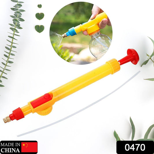 Water Bottle Spray Gun Nozzle Manual Adjustable Water Pump Garden & Washing Hand Held Sprayer, Watering Can Sprayer Pressure Nozzle Irrigation Tool and Pump for Efficient Care - Boost Your Gardening Experience (1 Pc) - infinityexculsivestore.com