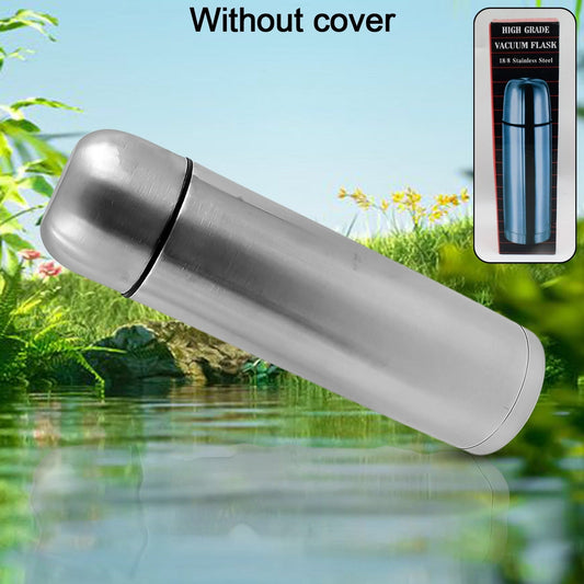 Vacuum Flask Without Cover, 18/8 Stainless Steel | Hot and Cold Water Bottle with Push - Down Lid | Double Walled Stainless Steel Bottle for Travel, Home, Office, School, Picnic (750 ML / Without Cover) - infinityexculsivestore.com