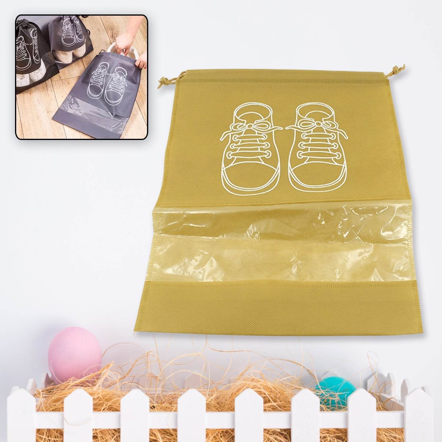 Beach Bag Shoes Storage Bag Closet Organizer Non-woven Travel Portable Bag Waterproof Pocket Clothing Classified Hanging Bag shoe bag luggage travel Portable Shoe Pouch Non Woven Transparent Window (1 Pc ) - infinityexculsivestore.com