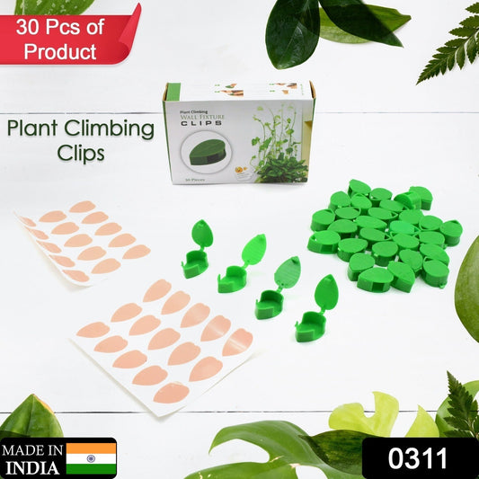 Plant Climbing Wall Fixture Clip Self - Adhesive Hook Vines Traction Invisible Stand Green Plant Clip Garden Wall Clip Plant Support Binding Clip Plants for Indoor Outdoor Decoration (30 Pcs Set) - infinityexculsivestore.com