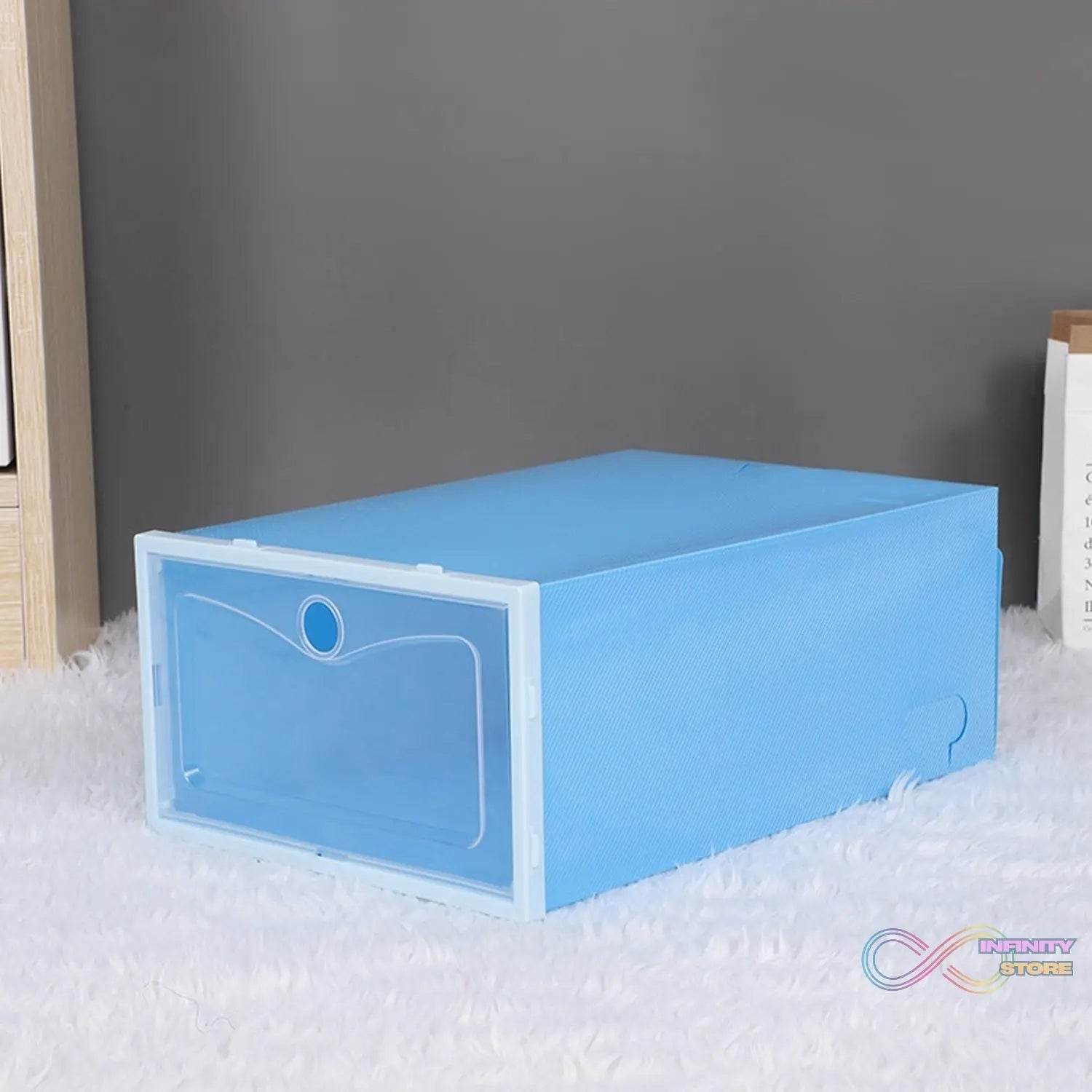 1 Layer Plastic Shoes Storage Box, Stackable Shoe Storage (1 pc / 32x21x12 CM) - infinityexculsivestore.com