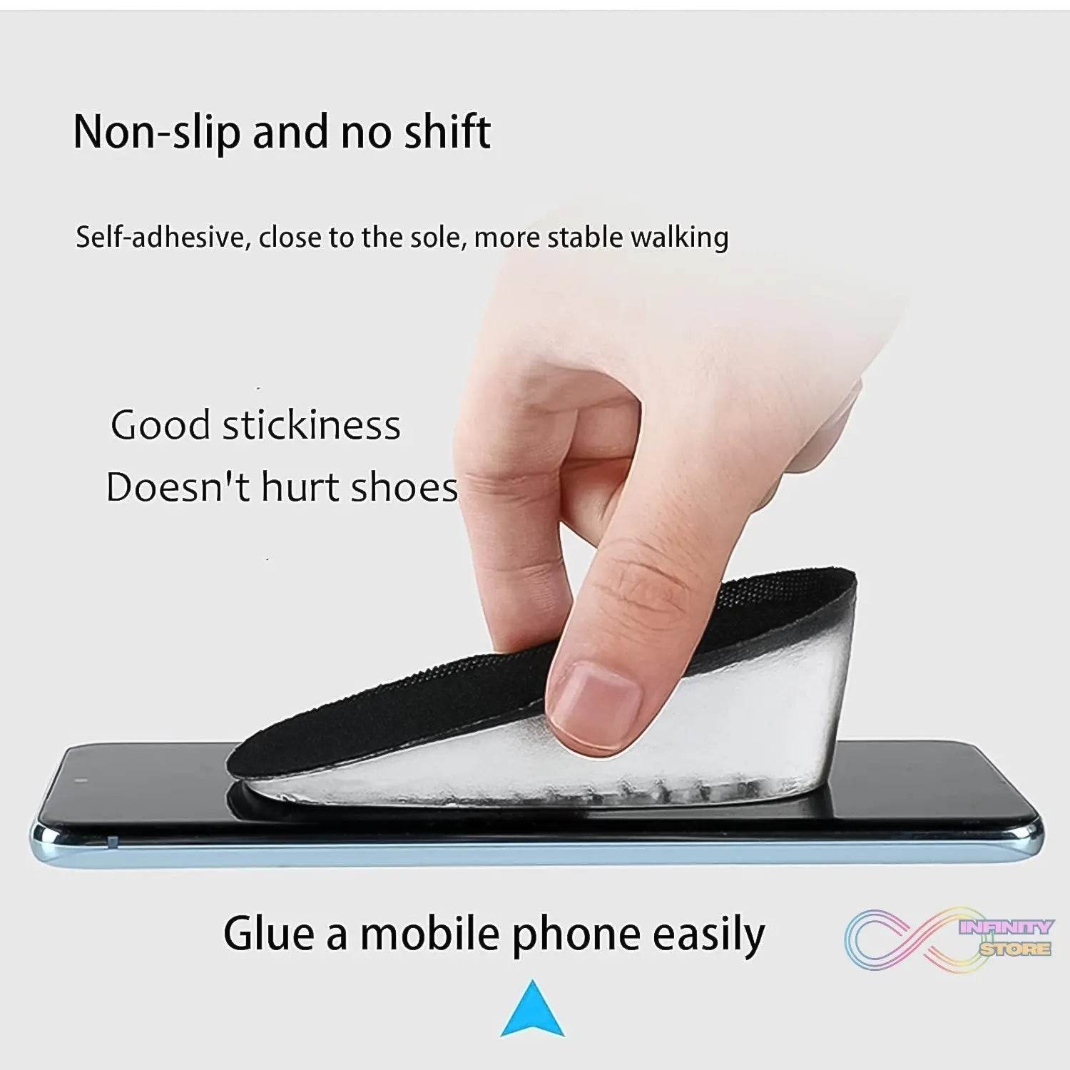 1 Pairs Silicone Heel Pads, Shoes Insole (12×7×2 Cm) - infinityexculsivestore.com