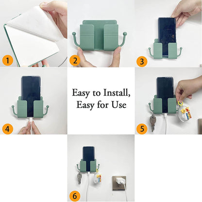 1 Pc Wallmount Mobile Stand With Hook Design used in all kinds of places including household and many more as a hanging support for and stuffs purposes. - infinityexculsivestore.com