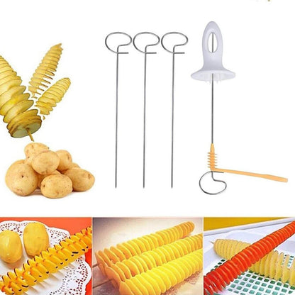 1 Set Potato Spiral Cutter, Potato Twister (4 Spits) - infinityexculsivestore.com