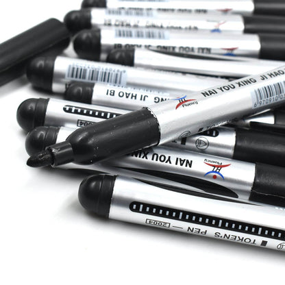 10 Pc Black Marker used in all kinds of school, college and official places for studies and teaching among the students. - infinityexculsivestore.com