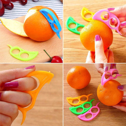 10 Pcs Orange Peeler With Transparent Pouch Bag Combo - infinityexculsivestore.com