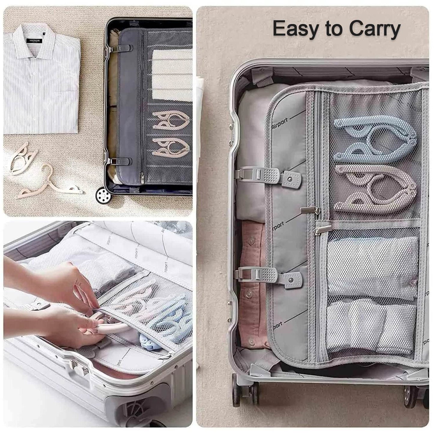 10 Pcs Portable Folding Clothes Hanger Creative Travel Easy to Carry Clothes Hanger for Adults and Children - infinityexculsivestore.com