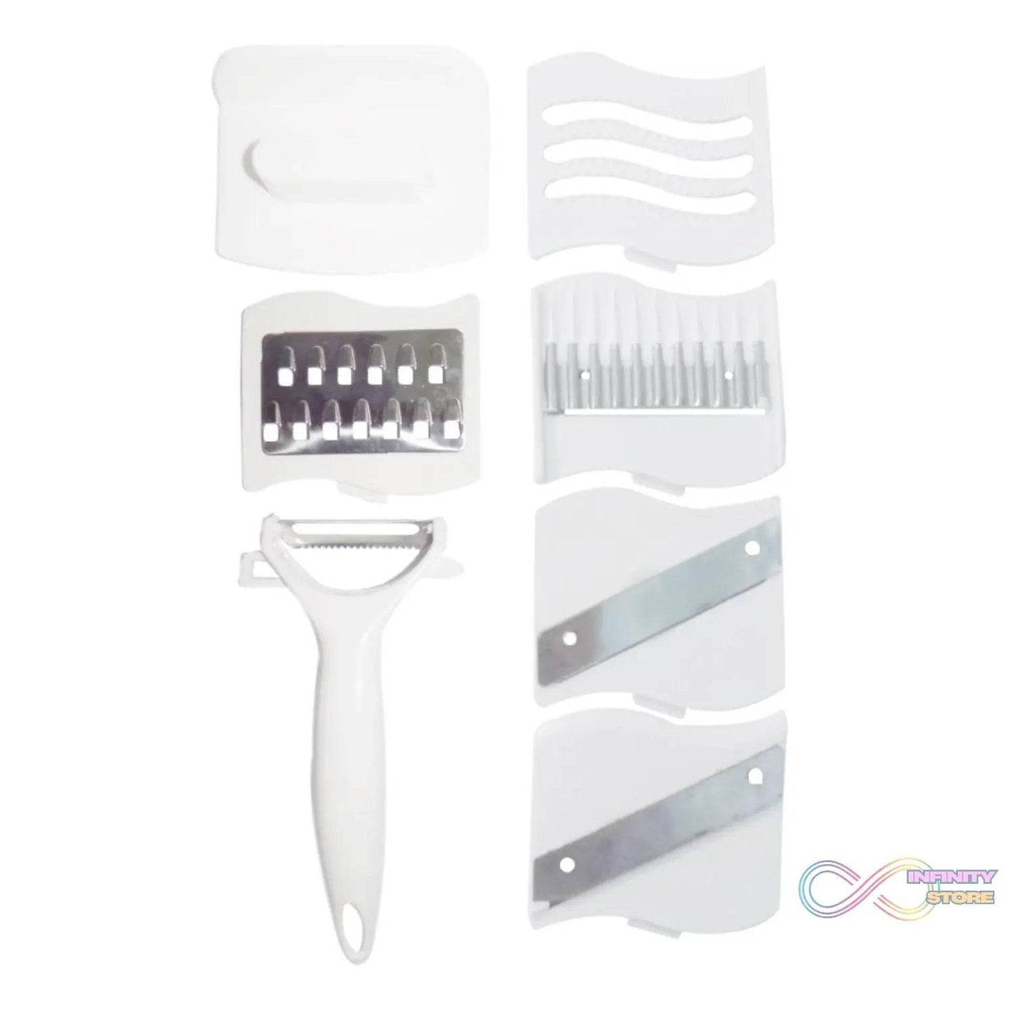 10 in 1 Multifunctional Vegetable Fruits Cutter / Slicer Shredder with Rotating Drain Basket - infinityexculsivestore.com