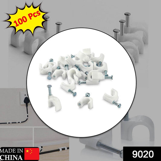 100 Pc 6 MM Cable Clip used in all kinds of wires to make them stuck and holded in walls etc. - infinityexculsivestore.com