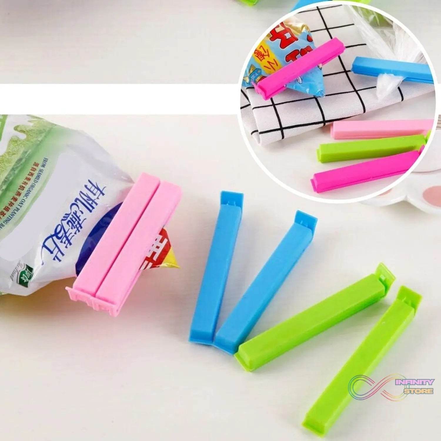 100 Pc Food Sealing Clip used in all kinds of household and official kitchen places for sealing and covering packed food stuff and items. - infinityexculsivestore.com