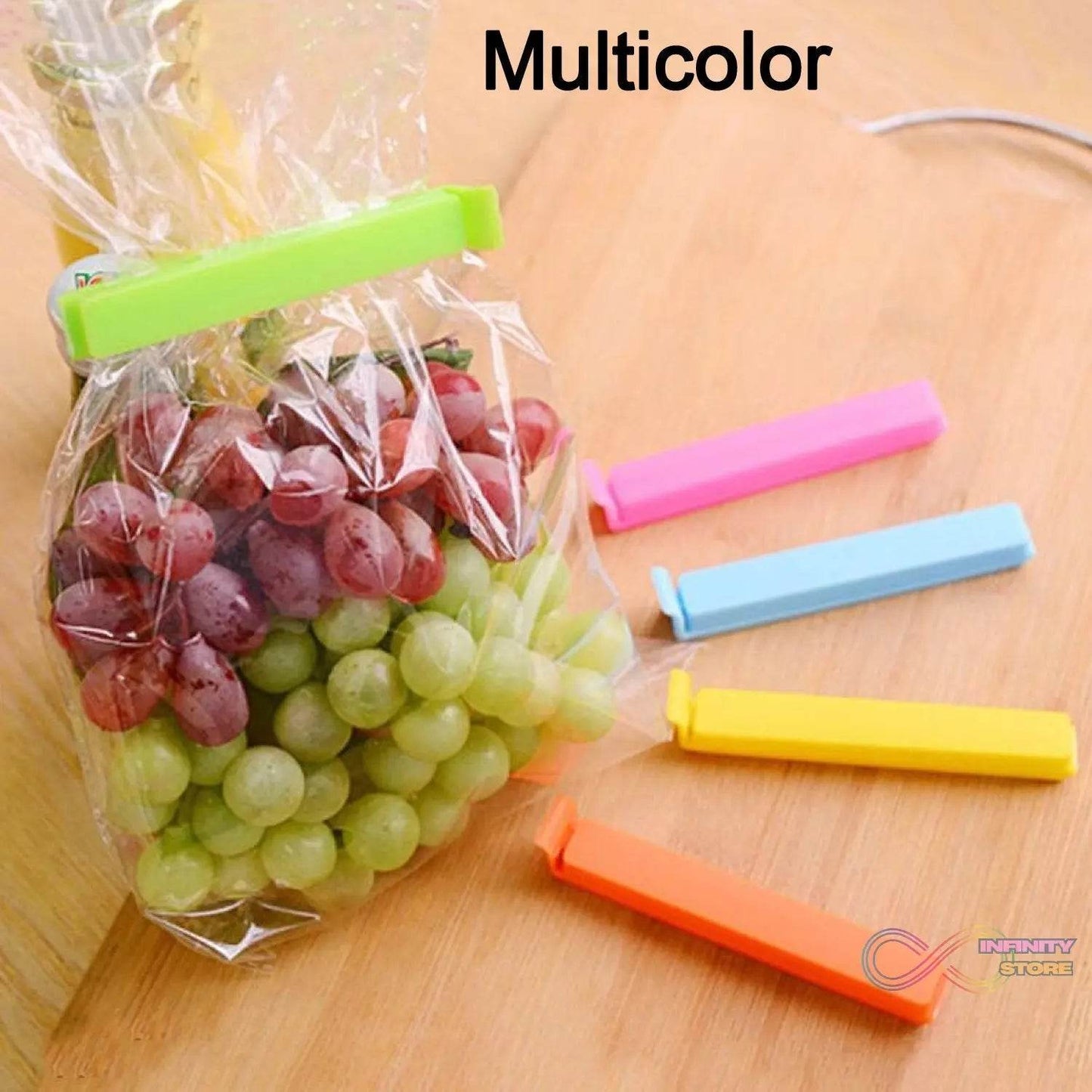 100 Pc Food Sealing Clip used in all kinds of household and official kitchen places for sealing and covering packed food stuff and items. - infinityexculsivestore.com