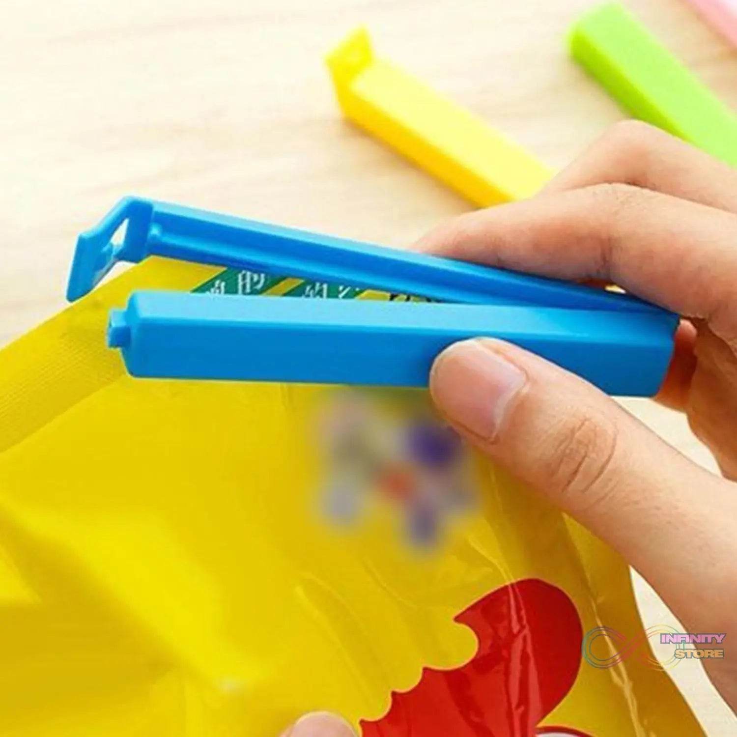 100 Pc Food Sealing Clip used in all kinds of household and official kitchen places for sealing and covering packed food stuff and items. - infinityexculsivestore.com