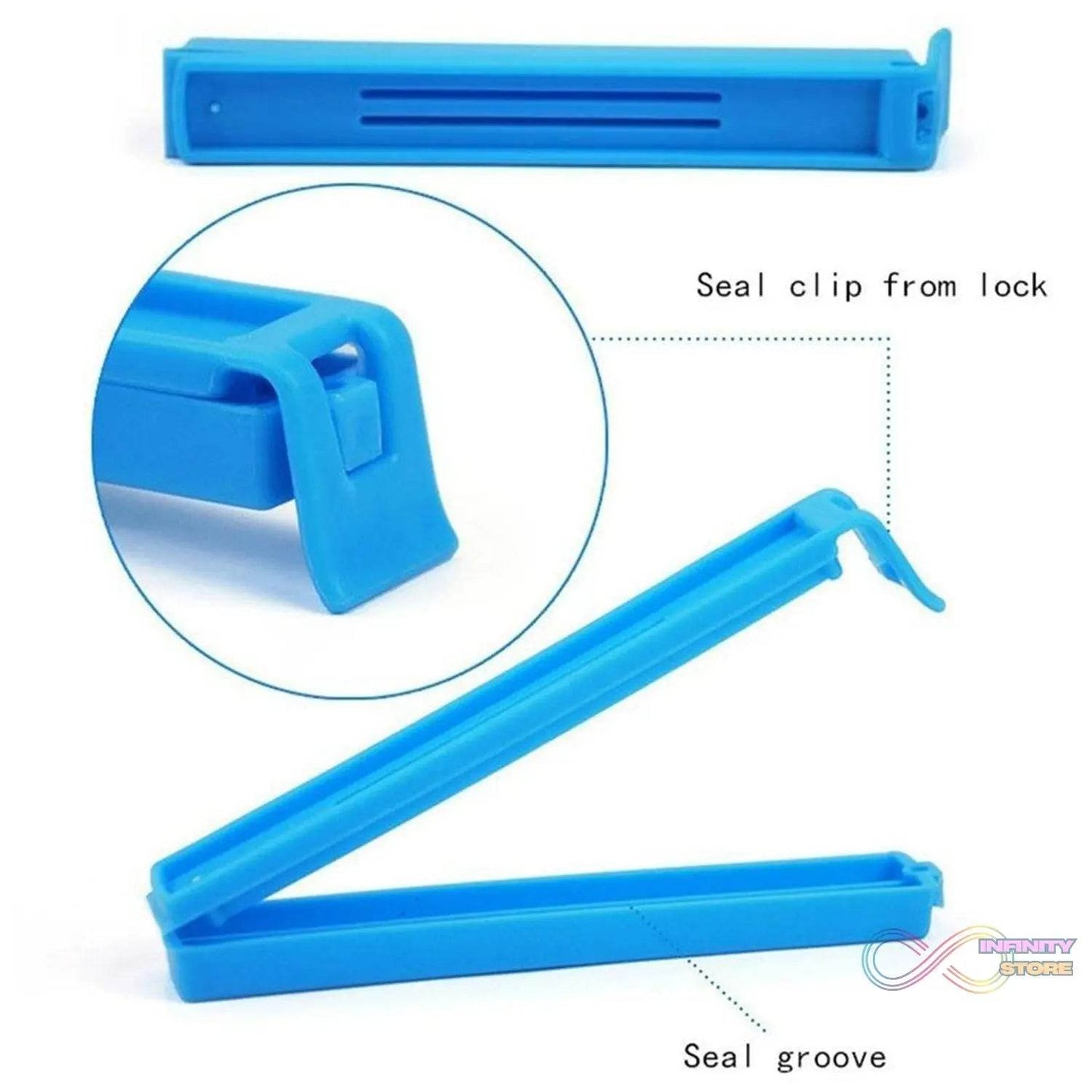 100 Pc Food Sealing Clip used in all kinds of household and official kitchen places for sealing and covering packed food stuff and items. - infinityexculsivestore.com