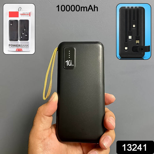 10000mAh, 12W Fast Charging Power Bank with built 4 in 1 USB with Mobile Holder (1 Pc) - infinityexculsivestore.com