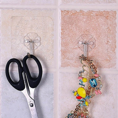 100PC MULTIPURPOSE STRONG SMALL STAINLESS STEEL ADHESIVE WALL HOOKS - infinityexculsivestore.com