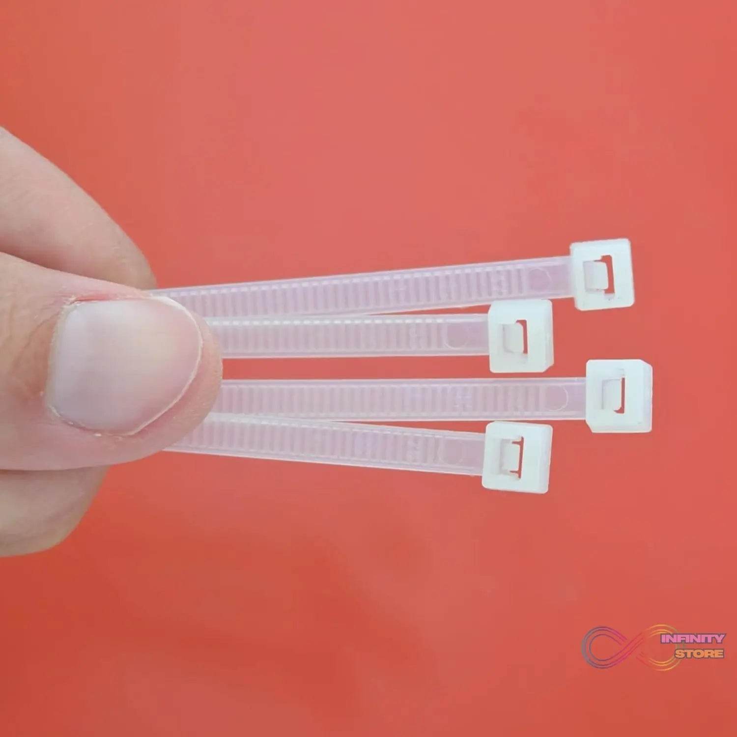 10Inch Nylon Self Locking Cable Ties, Heavy Duty Strong Zip Wire Tie. Pack of 100 - Black - infinityexculsivestore.com