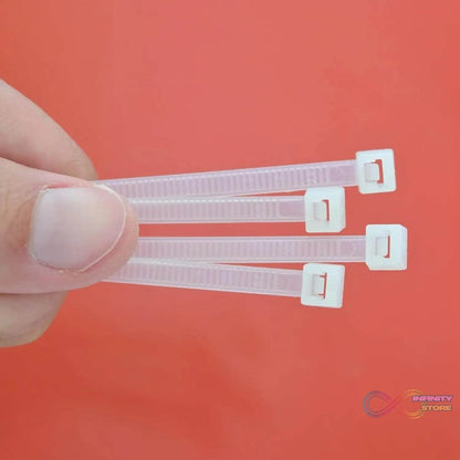 10Inch Nylon Self Locking Cable Ties, Heavy Duty Strong Zip Wire Tie. Pack of 100 - Black - infinityexculsivestore.com