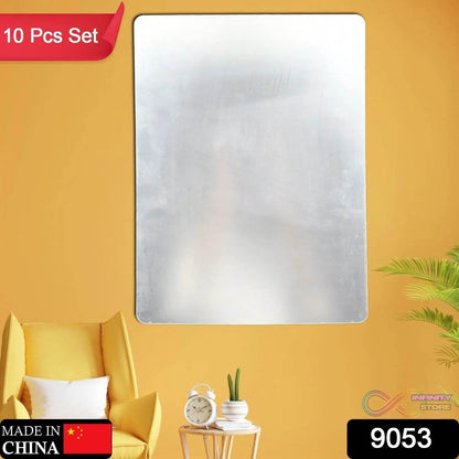 10PC BIG SQUARE ADHESIVE-BATHROOM-MIRROR-WALL - infinityexculsivestore.com