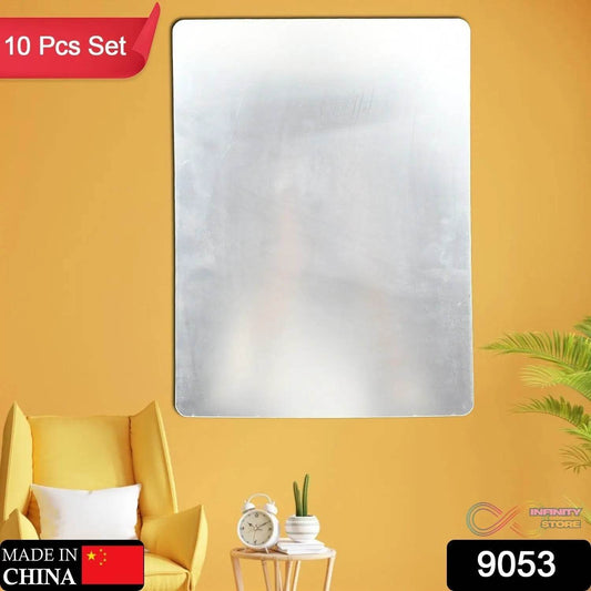10PC BIG SQUARE ADHESIVE-BATHROOM-MIRROR-WALL - infinityexculsivestore.com