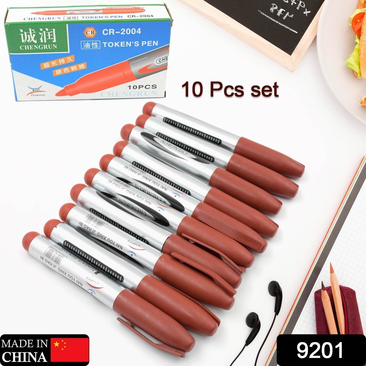 10Pc Marron Marker and pen used in studies and teaching white boards in schools and institutes for students (10 Pc Set) - infinityexculsivestore.com
