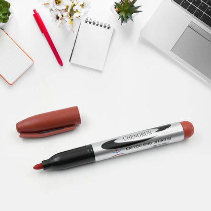10Pc Marron Marker and pen used in studies and teaching white boards in schools and institutes for students (10 Pc Set) - infinityexculsivestore.com