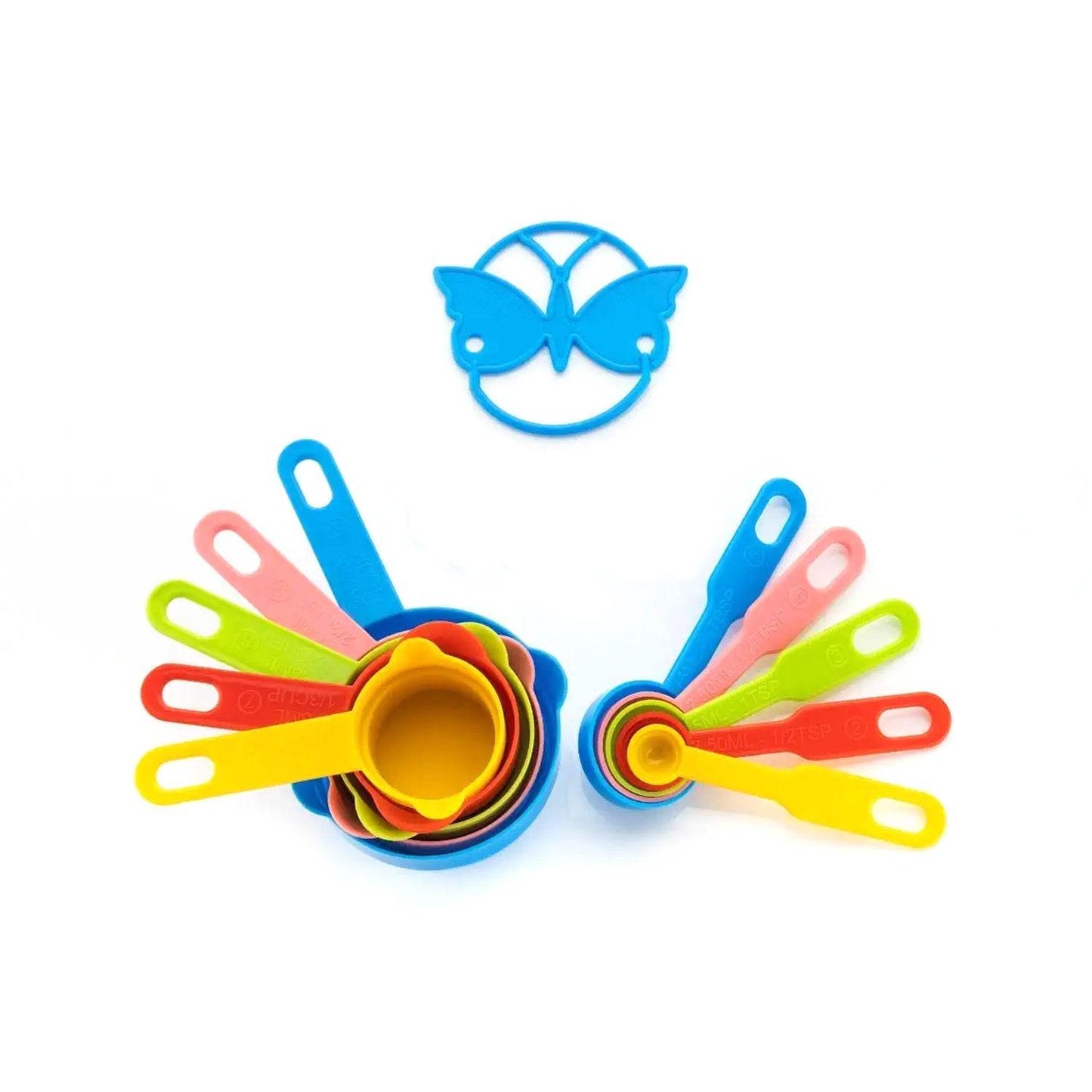 10Pcs Plastic Measuring Spoons and Cups Set for Home Kitchen Cooking. - infinityexculsivestore.com