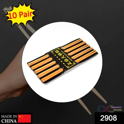 10pair Chopsticks Set Lightweight Easy to Use Chop Sticks with Case for Sushi, Noodles and Other Asian Food - infinityexculsivestore.com