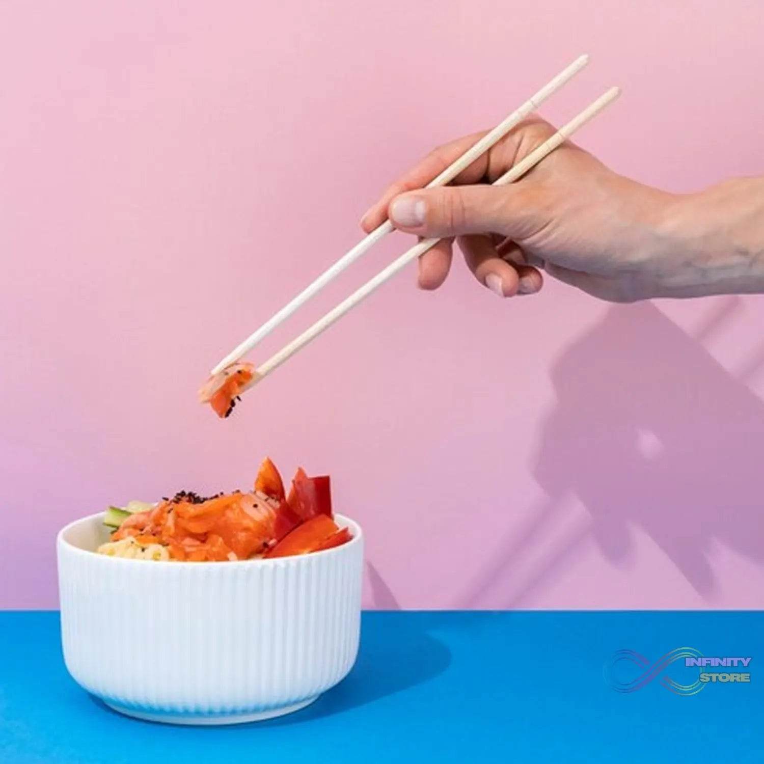 10pair Chopsticks Set Lightweight Easy to Use Chop Sticks with Case for Sushi, Noodles and Other Asian Food - infinityexculsivestore.com