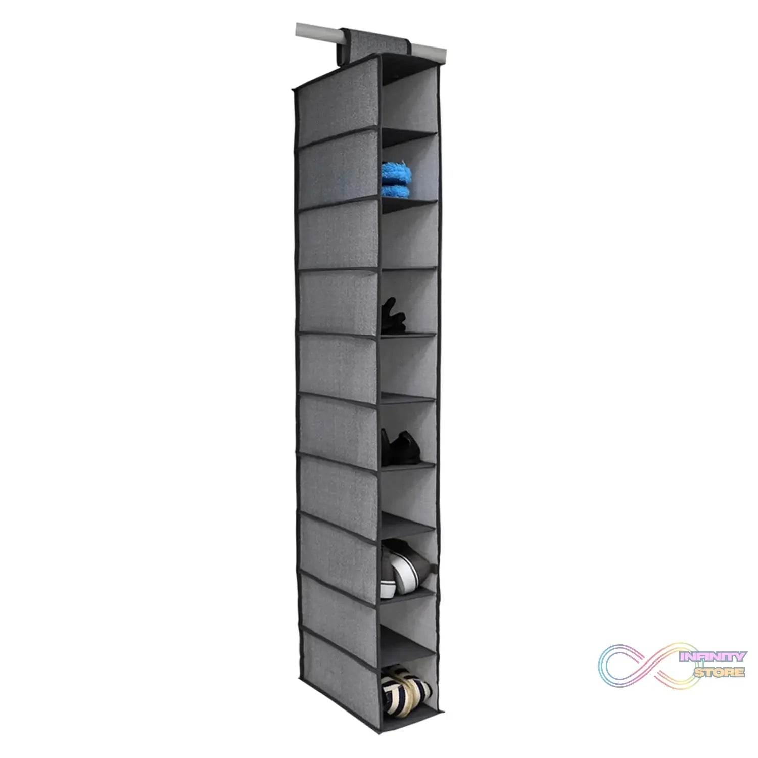 10tier Multipurpose Storage Rack, Foldable, Collapsible Fabric Wardrobe Organiser for Clothes - infinityexculsivestore.com